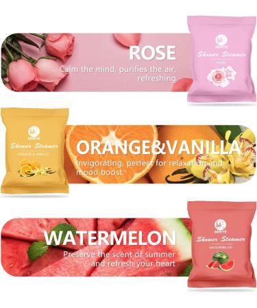 MR MIRYE 24-Pack Organic Shower Steamers Aromatherapy - Rose, Watermelon, Tea Tree, Orange, Vanilla, Sea Salt Lavender - Mothers Day Gifts for Her - Buy Online on GoSupps.com