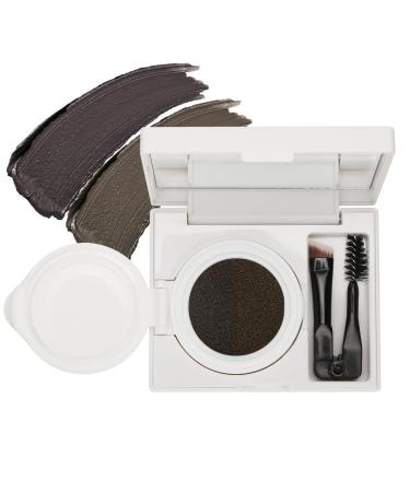 Boobeen Air Cushion Brow Cream Waterproof Eyebrow Gel Cream High Pigment Brow Powder Cream  Long Lasting Eyebrow Makeup  with Brush Dark brown + Light brown