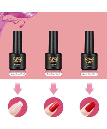 PEACECOLOR 7ML Base and Top Coat Matte Top Coat 8ML Nail Prep Dehydrator and Primer Kit Shine Glossy Finish Long Lasting for DIY Nail Art Design at Home Beauty Gifts color 201 - Buy Online on GoSupps.com