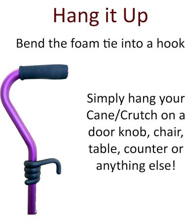 Crutcheze Cane Holder 3 Pack - Holds Canes Within Reach - Walking Stick Holder - Crutches & Cane Accessories - Reacher Grabber Holder - Walker Accessory - Buy Online on GoSupps.com