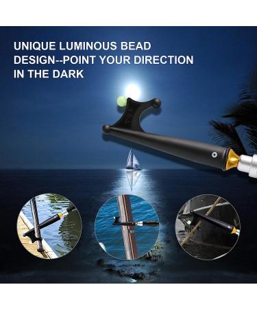 KOMCLUB Telescoping Boat Hooks - 3 Stage Aluminum Push Pole - Lightweight & Floating - Non-Slip Rubber Handle - Durable Boating Accessories - Multi-Color Rust-Resistant Boat Gaff - 12FT - Buy Online on GoSupps.com