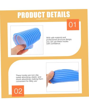 FOMIYES 4 Pairs Thin Insole - Sweat-Absorbing Sports Shoe Pads Shockproof Inserts for Comfort - Universal Shoe Accessories - Buy Online on GoSupps.com
