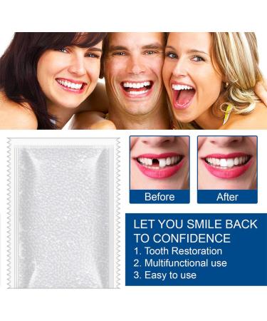 Tooth Repair Set - 30ml Dentures with Heat-Fit Pearls for Temporary Restoration of Missing or Broken Teeth | International Shipping - Buy Online on GoSupps.com