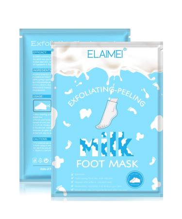 Foot mask 2 pairs to remove cornea cornea sock foot peel mask effective in callus dead and dry skin milk foot peeling mask socks for men and women