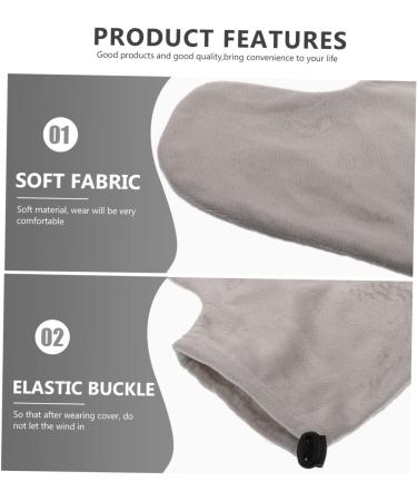 Beavorty Warm Foot Covers for Growth Therapy - Paraffin Bath Care 2 Pairs of Cotton Spa Shoes Gray 28x20cm - Foot Protection & Comfort - Buy Online on GoSupps.com