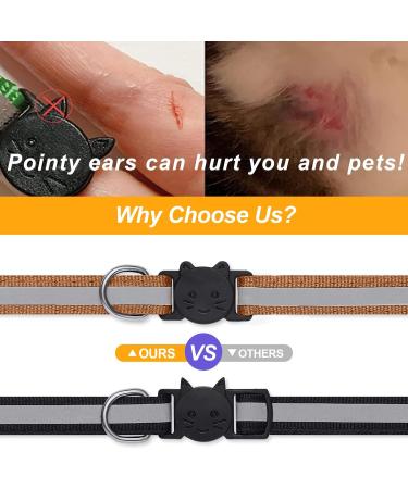 Xiiore 2-Piece Airtag Cat Neck Band with Bell | Reflective GPS Nylon Collar | Safe & Stylish Brown+Pink Design - Buy Online on GoSupps.com