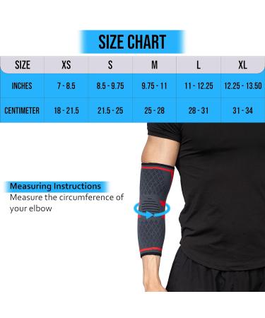 360 Relief Compression Elbow Brace Sleeve for Men and Women - Support, Pain Relief, Tendonitis, Tennis, Golf, Workout, Weightlifting - Large Red with Mesh Laundry Bag - Buy Online on GoSupps.com