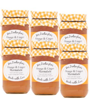 Mrs Darlington's Orange and Ginger Marmalade - 340g - Pack of 6