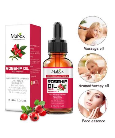 100% Pure Organic Rosehip Oil for Face Hair & Skin - Cold Pressed Anti-Aging Moisturizer Serum (30ml - Buy Online on GoSupps.com