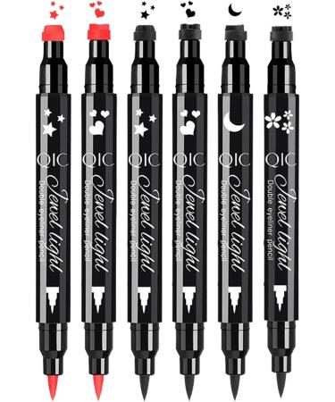 Eye Liner Pencils - Liquid Eye Liners Stamp Double-Headed Eye Liner Pen Waterproof Liquid Liner Eye Makeup Stencil Smudge Proof Eyeliners - Buy Online on GoSupps.com