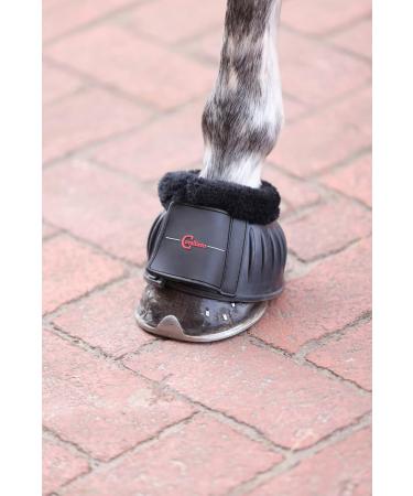 Covalliero Rubber Bell Boots with Fur Edge for Ponies | Buy Black Equestrian Gear Internationally - Buy Online on GoSupps.com