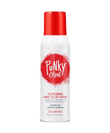 Punky Temporary Hair Color Spray Cougar Red Non-Damaging Spray-On Hair Dye Instant Vivid Hair Color 3.5 oz 1-Pack 3.5 Ounce (Pack of 1) Cougar Red