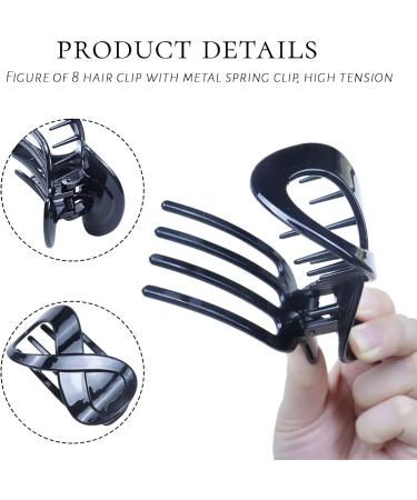 Kavya 3 Pcs Hair Claw Clips Set for Thick Hair - Non-Slip Large Black Hair Accessories for Women & Girls - Buy Online on GoSupps.com