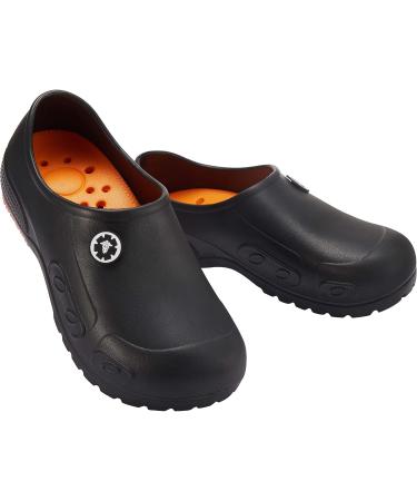 YUNGPRIME Slip-Resistant Work Shoes, Wide Women's 8-8.5/Men's 6-6.5 Black - Nursing/Chef - Buy Online on GoSupps.com