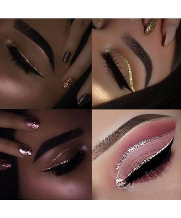 Green Glitter Liquid Eyeliner - Long-Lasting Waterproof Formula | Silver, Gold, Pink & Green Colors | Eye Makeup Essential - Buy Online on GoSupps.com