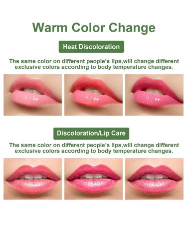 3 Pieces Aloe Vera Temperature Changing Lipstick Set - Long-Lasting Moisturizing Crystal Jelly Lip Balm - Buy Online on GoSupps.com