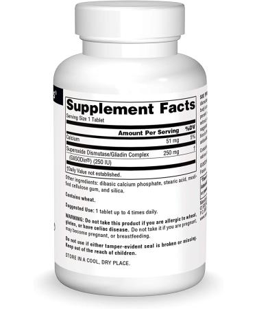 Source Naturals SOD Power 250 mg - 60 Tablets | Antioxidant Support Supplement - Buy Online on GoSupps.com