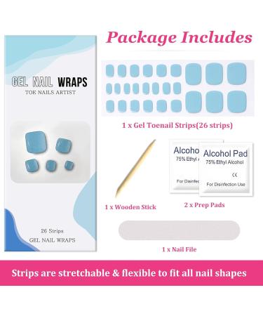 Ceboic Half-Hardened Gel Nail Foils - 26 Self-Adhesive Colorful Pedi Wraps | Mysterious Blue UV Nail Art Stickers for Women & Girls - Buy Online on GoSupps.com