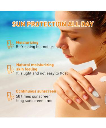 SPF 50 Sunscreen Cream SPF 50 Face Moisturiser Ultra Light UV Protetion Sun Cream Waterproof Korean Sunscreen Non-Greasy Body & Face Sunscreen for Oily Skin Travel Size SPF 50+ PA++++ Suncream - Buy Online on GoSupps.com