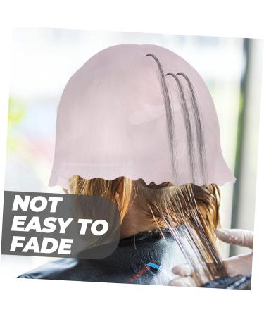 FRCOLOR 4pcs Silicone Highlighter Cap Hair Frosting Cap Hair Coloring Tools Hair Dye Cap Hair Crochet Hook Highlight Kit for Dark Hair Dyeing Color Caps Salon Silica Gel Pink Set Frosted - Buy Online on GoSupps.com