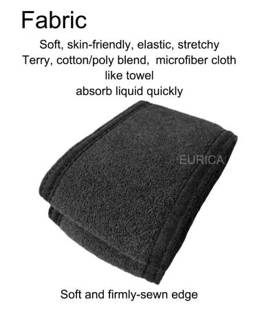 Spa Headband Hair Wrap - Pack of 5 Black Non-Slip Makeup Towels | Stretchable & Washable - Buy Online on GoSupps.com