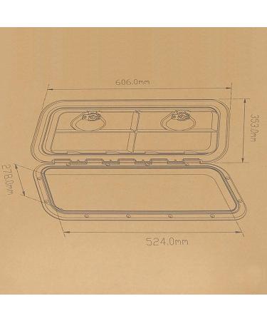YaeMarine 24x14 Deck Access Hatch & Lid for Marine, Caravan, RV - White (353mm x 606mm) - Buy Online on GoSupps.com