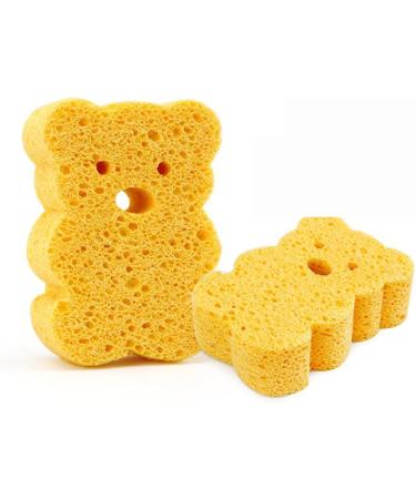 Baby Sponge for Bathing - Soft Baby Body Wash Scrubber Wood Pulp Sponge - Cute Shower Brush Dead Skin Remover Bath Rub Shower Sponge Bath Supplies for Deep Cleansing Orange - Buy Online on GoSupps.com