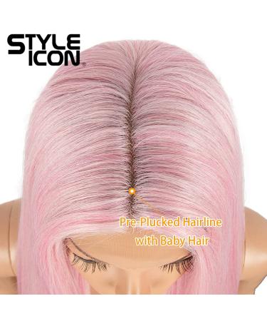 Style Icon 38â Super Long Straight Wigs Lace Front Wigs 6â Deeper Middle Part Lace Hairline Pink Wig (38"  PINK15) 38" PINK15 - Buy Online on GoSupps.com