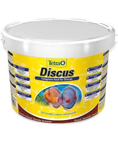Tetra discus granules - fish feed for all discus fish promotes health colors and growth 10 l buckets granules 10 l (1 Pack)