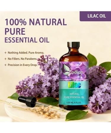 Lilac Essential Oil 4 Fl Oz and Geranium Essential Oil 4 Fl Oz - Lilac & Geranium Oil for Diffuser Aromatherapy Home Fragrance Skin & Hair Care DIY Candle & Soap Making Yoga - Buy Online on GoSupps.com
