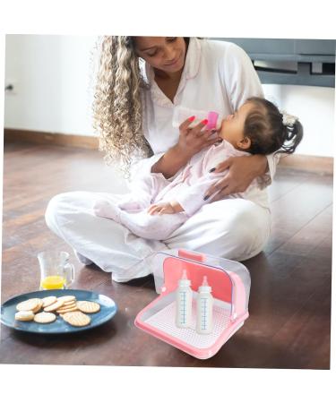 Buy Toyvian Transparent Organizer Box for Kids | Best Storage Solution with Lid | Safe & Stylish Baby Bottle & Food Tent Organizer in Pink - Buy Online on GoSupps.com