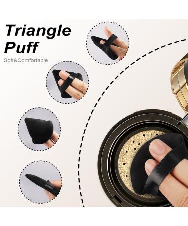 Triangle Setting Makeup Powder Puffs - Reusable Face Powder Puff Sponges for Pressed Powder Wet Dry Make Up Tool for Loose Powder or Foundation (6 Black + 6 White) - Buy Online on GoSupps.com