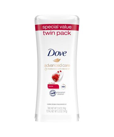 Dove Advanced Care Antiperspirant Deodorant Stick for Women, Revive, for 48 Hour Protection And Soft And Comfortable Underarms, 2.6 oz, 2 Count