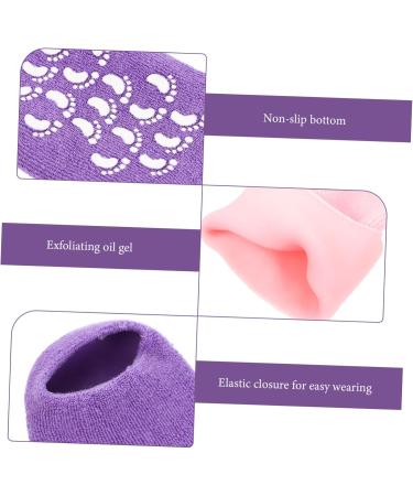 minkissy 2 Pairs Gel Socks Cracked Heel Repair Moisturizing Socks for Foot Care Foot Spa Sock Heel Socks for Dry Cracked Feet Comfortable Socks Miss Vegetable Gel Facial Mask Household 22x10x1cm - Buy Online on GoSupps.com