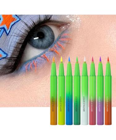 Stylo eye-liners de couleur mate eye-liners liquides Pen Eyeliners Matte Neon 8x Colored Liquid | Couleurs vives tanche l' preuve des taches lisses et pas de rev tement pour les yeux pour fille - Buy Online on GoSupps.com