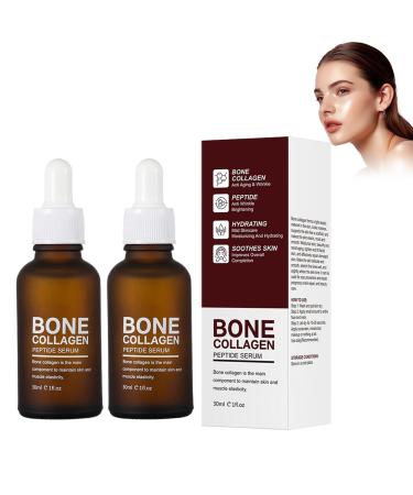Bone collagen peptide serum collagen hydrolyzate per serving facial serum antiwrinkle antiaging skin serum white facial skin reduced pores 30 ml x 2 facial hydration