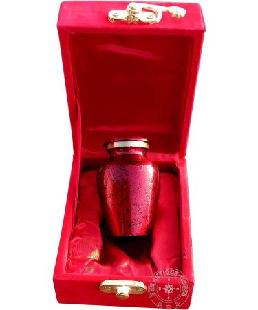 Mini Red Small Cremation Keepsake Urn for Human Ashes - Beautiful Celebration of Life - Timeless Comfort in Red Box - Buy Online on GoSupps.com