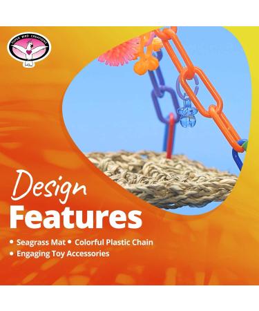 Super Bird Creations SB747 Mini Flying Trapeze Bird Toy - Small Bird Size 6x7x9 - Buy Online on GoSupps.com