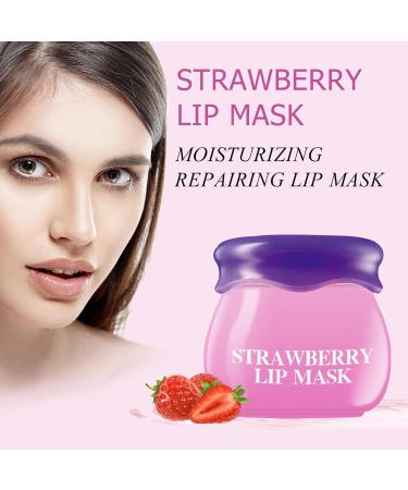 Komsoup Bee Balm Lip Balm - Hydrating Lip Care & Sleep Mask for Dry Cracked Lips | Strawberry Flavor - Buy Online on GoSupps.com