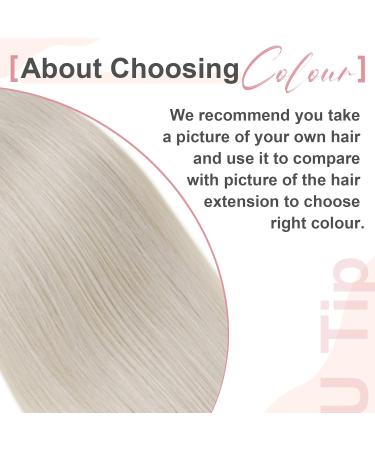 Easyouth Keratin U Tips - 22 Inch White Blonde Real Hair Extensions | 50g Keratin Bonding Remy Hair #1000 - Buy Online on GoSupps.com