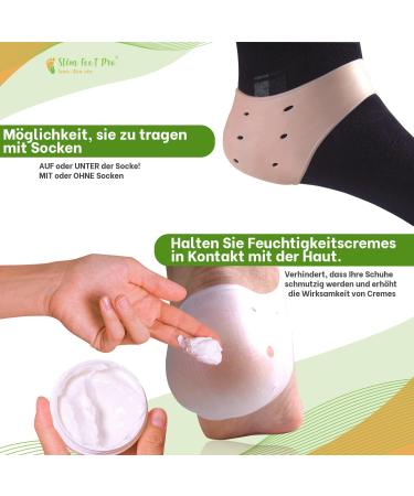 Silicone Transparent Heel Protectors 2 Pairs for Men & Women | Foot Pain Relief & Shoe Protection | Ideal for Dry Damaged Feet - Buy Online on GoSupps.com