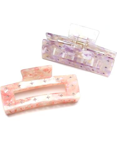 Large Acetate Crystal Hair Clip Beautiful Hair Clip Women's Hair Accessories Headdress Elegant Hair Accessory 10 cm (Purple) - Buy Online on GoSupps.com