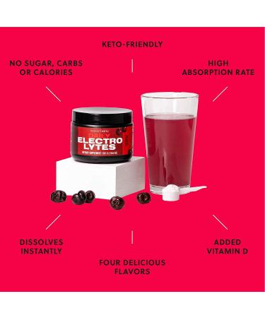 Perfect Keto Electrolytes Hydration Powder - Supports Hydration, Recovery & Immune Health - Sugar Free, No Carbs, Calories - Keto-Friendly & Non-GMO (Black Cherry) - Buy Online on GoSupps.com
