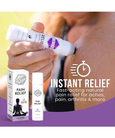 Elixicure Lavender Natural Pain Relief Cream Roll-On for Arthritis & Joint Pain - Fast Acting, Long Lasting, Non Greasy - 1 fl oz - Buy Online on GoSupps.com