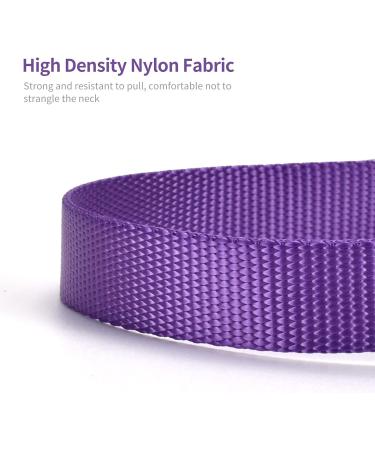 Audwud Thick Nylon Neck Band | Adjustable Classic Dog Collar in 4 Sizes & Colors | Perfect for Small Medium & Large Dogs - XS: 25-36 cm in Purple - Buy Online on GoSupps.com
