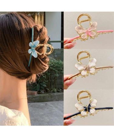 Hair clips Claw Clips 1 Pc Vintage Large Shark Clip Metal Butterfly Hair Claw For Women Gold Hairpin Hair Gripper Ponytail Claw Clip-A(A) - Buy Online on GoSupps.com