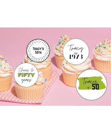 20 x EDIBLE PERSONALISED BIRTHDAY cupcake toppers ANY AGE wafer/icing uncut (wafer card Blue) Blue wafer card - Buy Online on GoSupps.com