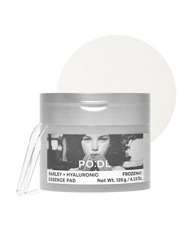 PODL Barley Hyaluronic Frozen40 Essence Toner Pads(70p) | Freeze-Dried Technology for Instant Cooling Hydration & Calming | Dual-Sided Toner Pads for Soft Exfoliating & Smooth Skin | Korean Skin Care