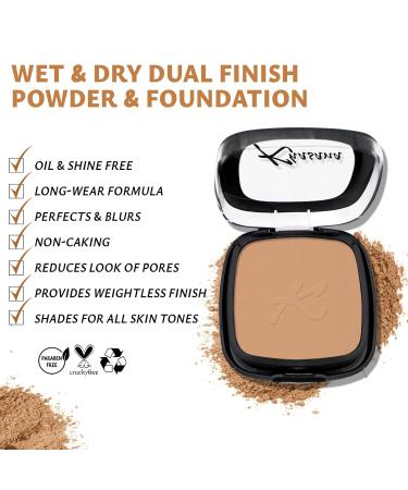 Face Pressed Powder #7 Cinnamon - Dual Wet & Dry Foundation for Flawless Matte Finish Maximum Coverage & Shine-Free Touchup | International Shipping Available - Buy Online on GoSupps.com