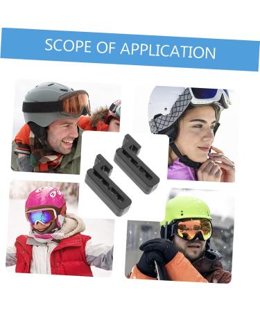 Hapinary Helmet Mask Hooks - Ski Helmet Accessories | Ear Protector Clips & Sports Mask Holders | Durable PVC Bracket 4x2x1cm - Buy Online on GoSupps.com